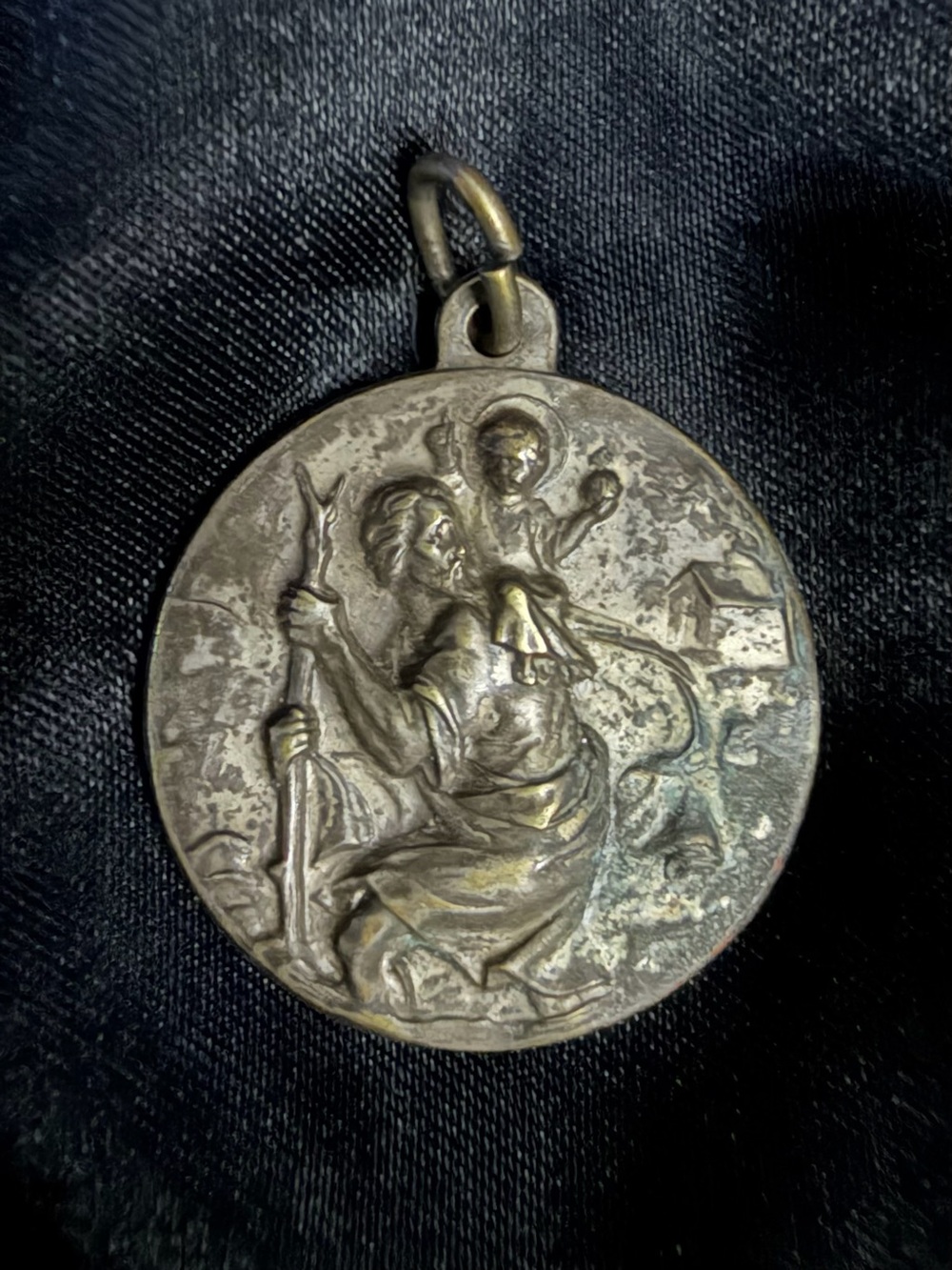 +Antique Saint Christopher Pendant+